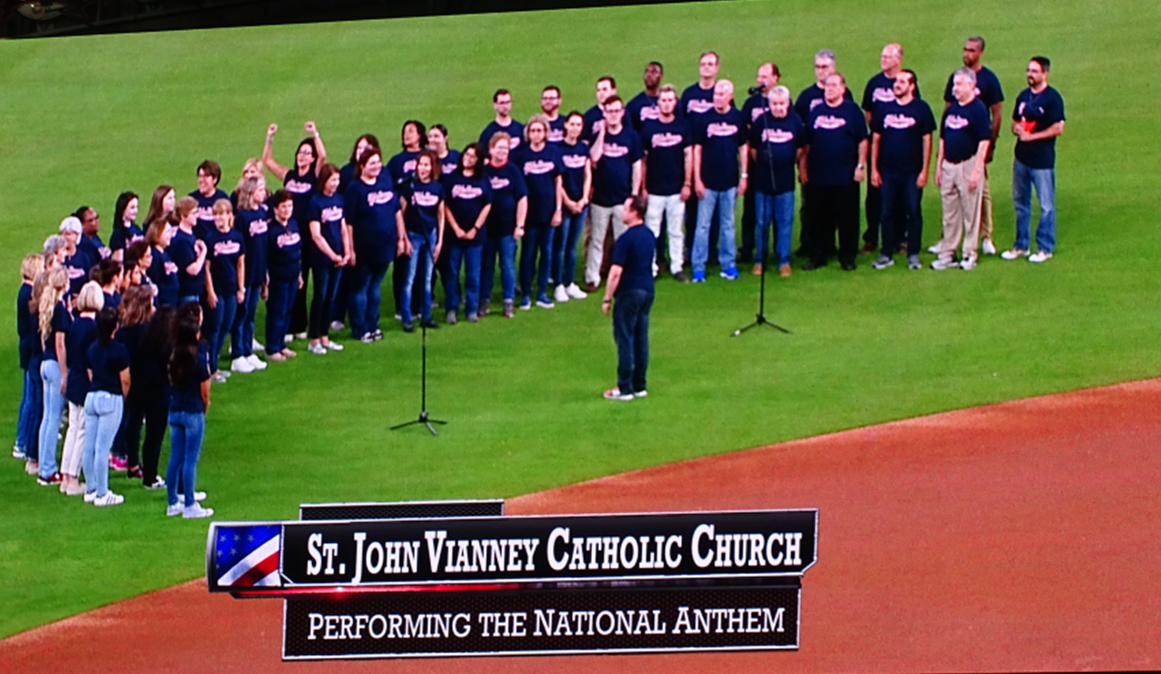 SJV Night at the Ballpark - Nationals vs. Astros - SJV Choir Singing National Anthem